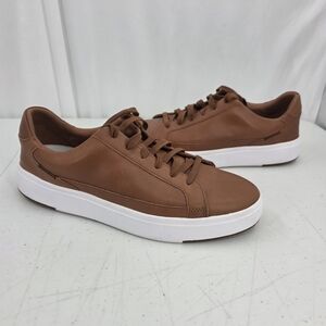 Kizik Vegas Hands Free Slip On Sneaker Men's Size 11 Wide Brown Leather Comfort.